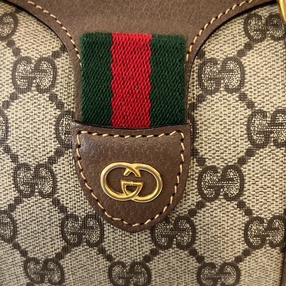 EUC Vintage Gucci Boston Satchel with Signature Stripe - Picture 2 of 9